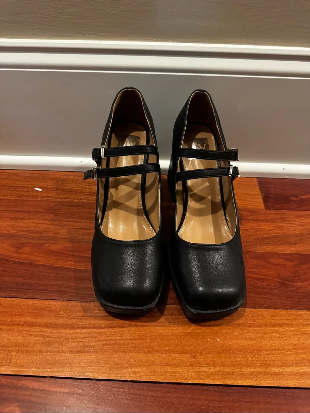 Mary Jane Block Heel Pumps